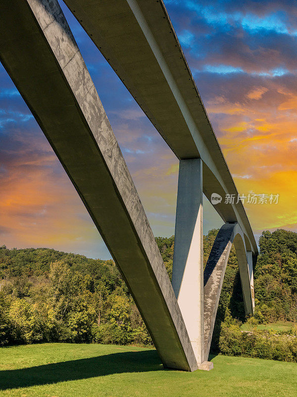 Natchez Trace Parkway大桥，富兰克林，田纳西州